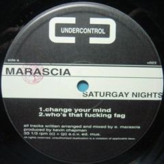Marascia - Marascia - Saturgay Nights - Undercontrol