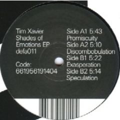 Tim Xavier - Tim Xavier - Shades Of Emotions EP - Default Recordings