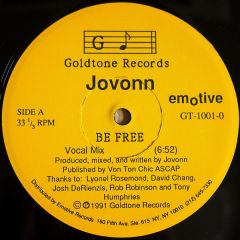 Jovonn - Jovonn - Be Free - Goldtone