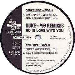 Duke - Duke - So In Love With You (1996 Remixes) - House Nation