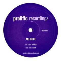 MJ Cole - MJ Cole - Talkbox / Dawn - Prolific Recordings