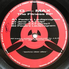 G-Max - G-Max - The Fitness EP - 303 Records (UK)