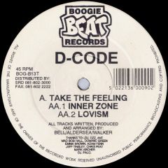 D-Code - D-Code - Take The Feeling - Boogie Beat Records