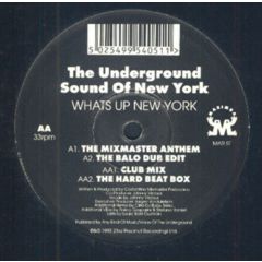 The Underground Sound Of Nyc - The Underground Sound Of Nyc - What's Up New York - Marimba