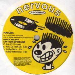 Halona - Halona - Can't Give Up On Love - Nervous Records
