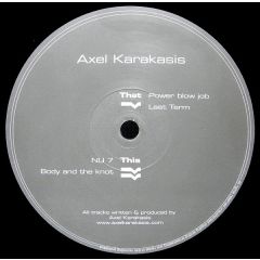 Axel Karakasis - Axel Karakasis - Power Blow Job EP - Rhythm Convert 