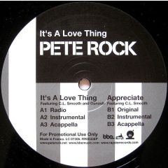 Pete Rock - Pete Rock - It's A Love Thing - Rapster Records, BBE, Soul Brother Records