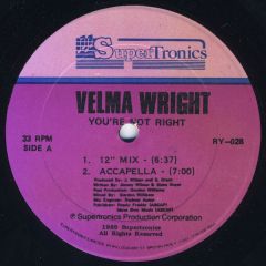 Velma Wright - Velma Wright - You'Re Not Right - Champion