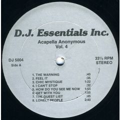 Acappella Anonymous - Acappella Anonymous - Volume 4 - DJ Essentials