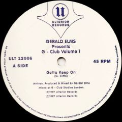 Gerald Elms  - Gerald Elms  - G - Club Volume 1 - Ulterior Records