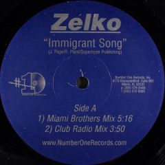 Zelko - Zelko - Immigrant Song - Number One Records