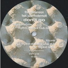 Third Dimension Feat. Julie Mcdermott - Third Dimension Feat. Julie Mcdermott - Don't Go - Sound Proof Recordings