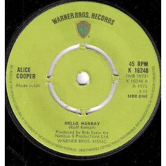 Alice Cooper - Alice Cooper - Hello Hurray - Warner Bros. Records