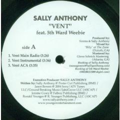 Sally Anthony - Sally Anthony - Vent - Younger Entertainment