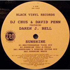 DJ Chus & David Penn - Sunshine - Black Vinyl