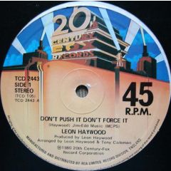 Leon Haywood - Leon Haywood - Don't Push It Don't Force It - 20th Century Fox
