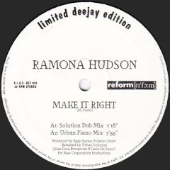 Ramona Hudson - Ramona Hudson - Make It Right - Reform