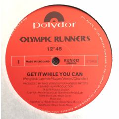 Olympic Runners - Olympic Runners - Get It While You Can - Polydor