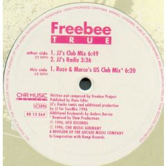 Freebee - Freebee - True - CNR Music Germany