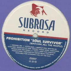 Prohibition - Prohibition - Soul Survivor - Subrosa