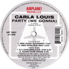 Carla Louis - Carla Louis - Party (We Gonna) - Airplane! Records