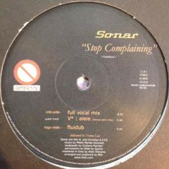 Sonar - Sonar - Stop Complaining - Sun Generation Records