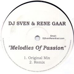 DJ Sven & Rene Gaar - DJ Sven & Rene Gaar - Melodies Of Passion - White