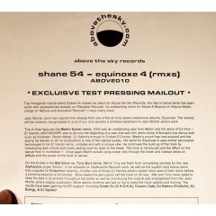 Shane 54 - Shane 54 - Equinoxe 4 - Above The Sky