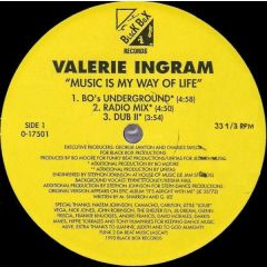 Valerie Ingram - Valerie Ingram - Music Is My Way Of Life - Black Box Records