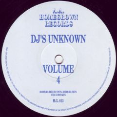 DJ Unknown - DJ Unknown - Volume 4 - Homegrown Records