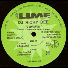 DJ Ricky Dee - DJ Ricky Dee - Capitalista - Lime Inc.