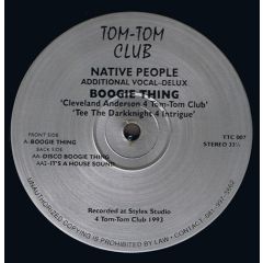 Native People - Native People - Boogie Thing - Tom Tom Club