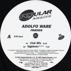 Adolfo Ware - Adolfo Ware - Friends - 	Popular Records, L.L.C