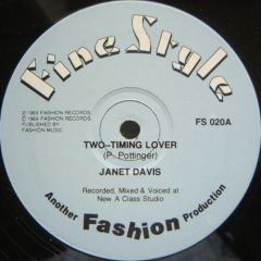Janet Lee Davis / Shacko Lee - Janet Lee Davis / Shacko Lee - Two-Timing Lover / Call Me Angel - Fine Style