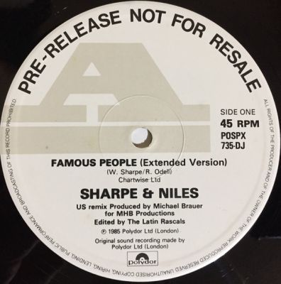 Sharpe & Niles - Famous People - Polydor