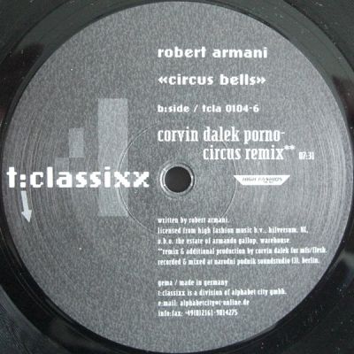 Robert Armani Circus Bells Remixes T Classixx